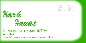 mark haupt business card